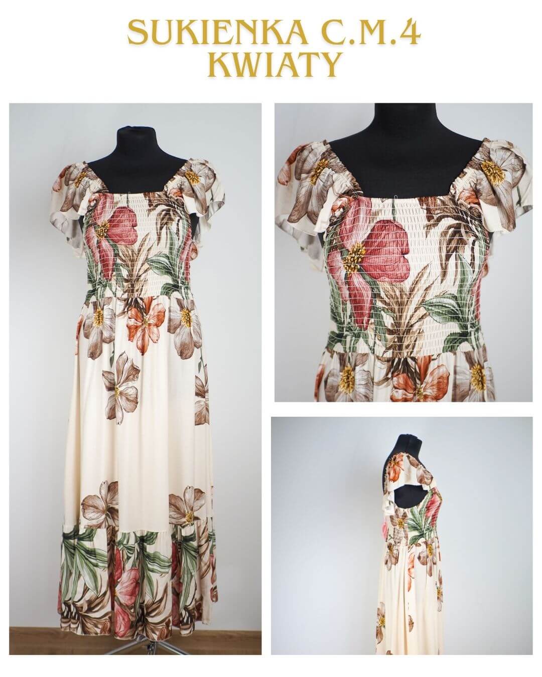 Komplet 1 (12) Włoska Sukienka Boho – NEW COLLECTION - obrazek 1