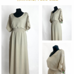 Kobieca Sukienka Marszczona w Talii – Plus Size