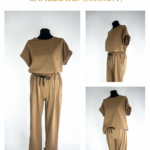 Stylowy Komplet Włoski w Kolorze Camel – Rozmiar Uniwersalny