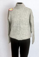 Sweter z półgolfem – Szary - obrazek 2
